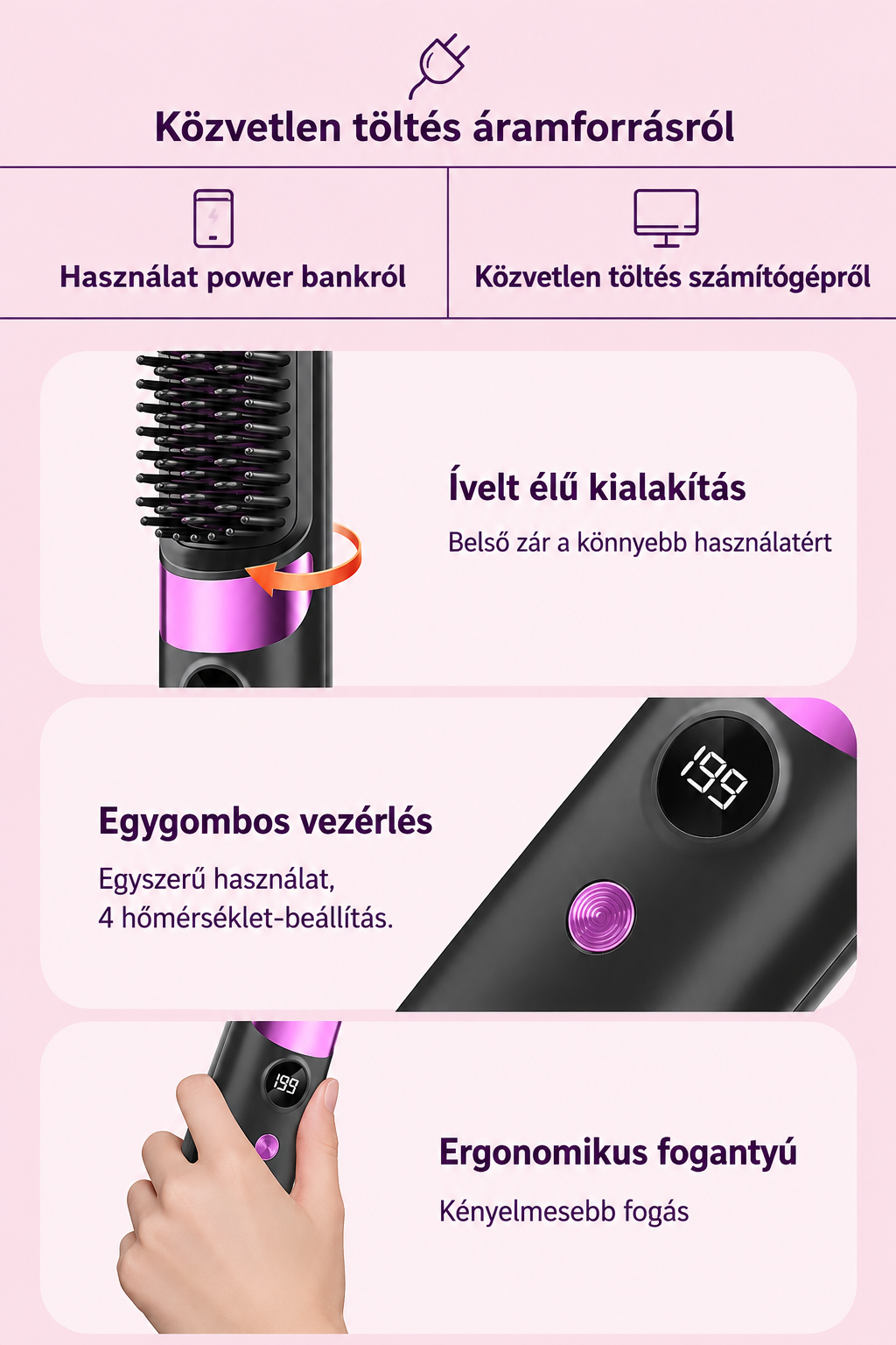 LuxoraHungary™ - Hordozható hajformázó